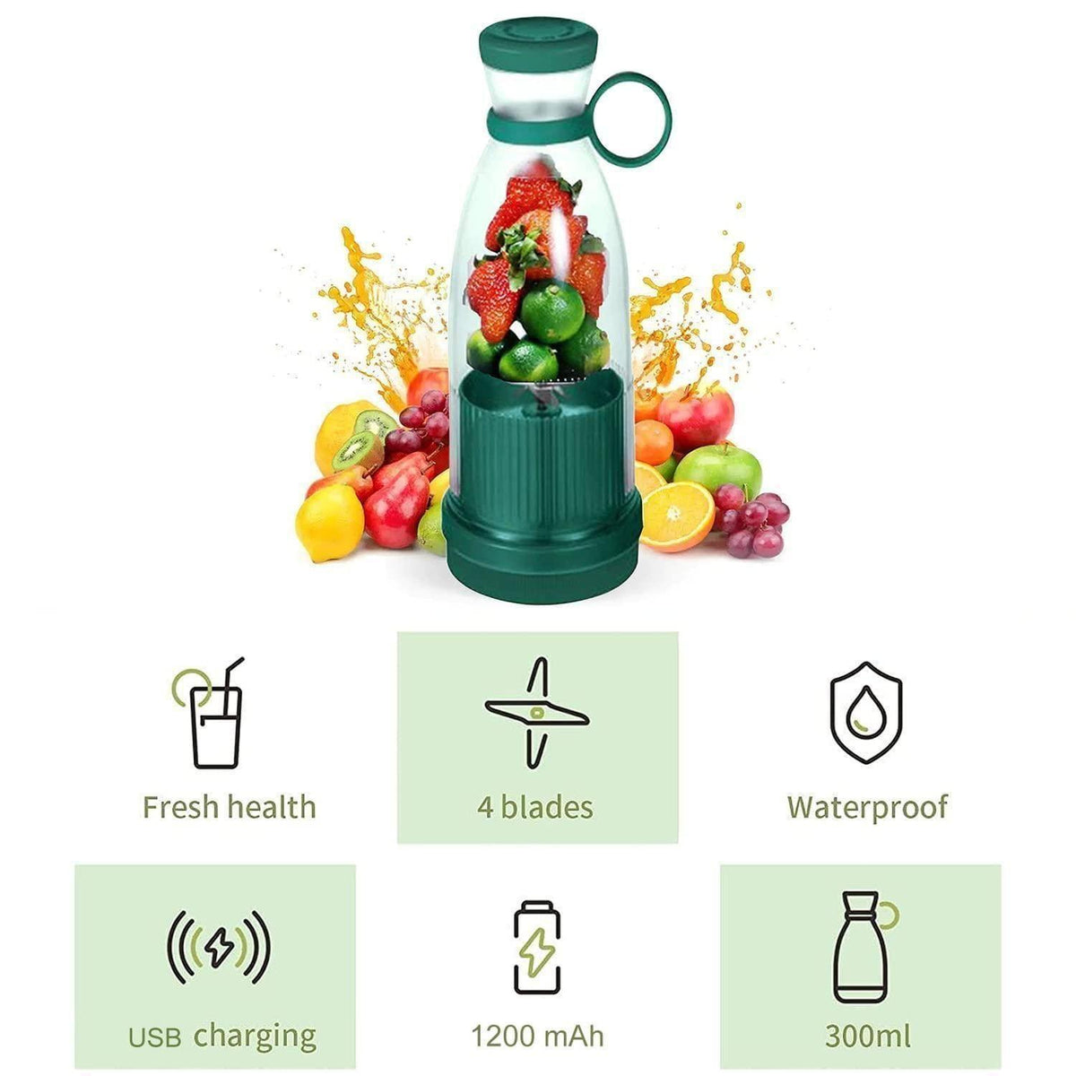 π Electric Portable Mini Juicer Bottle β Rechargeable Personal Blender for Fruits & Shakes