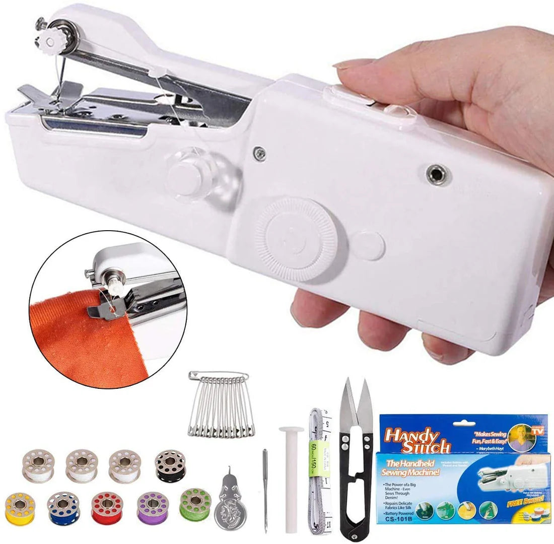 Mini Electric Sewing Machine – Portable & Cordless | Lightweight Stapler Style Sewing Tool for Home & Travel Use - silai