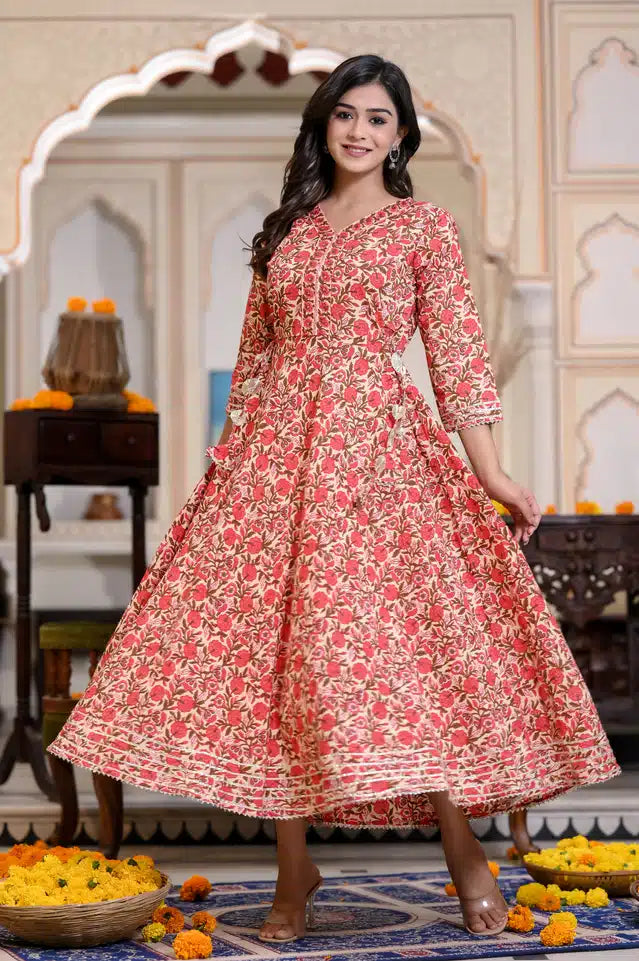Cotton Printed Anarkali Kurti for Women ā Elegant Ethnic Wear