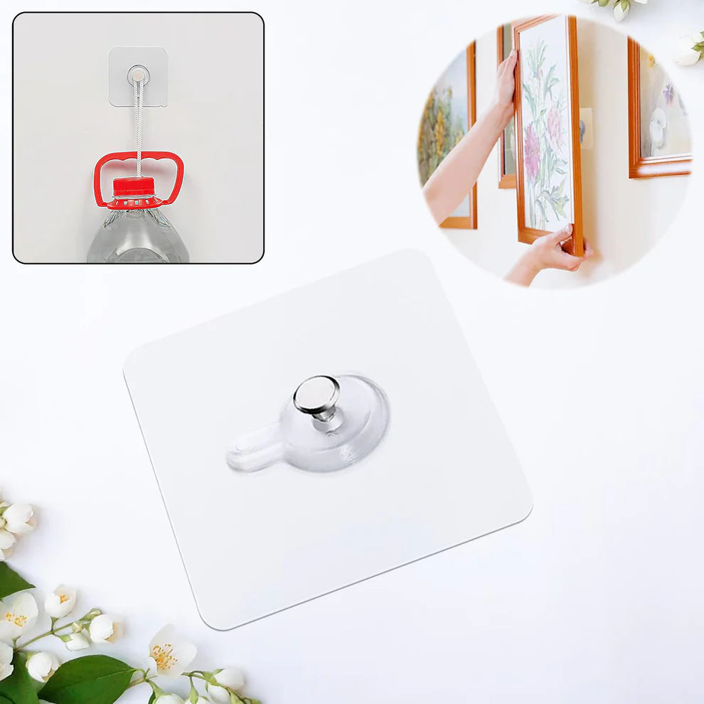Adhesive Photo Frame Wall Hook – Strong, Damage-Free Hangingn | Pack of 10