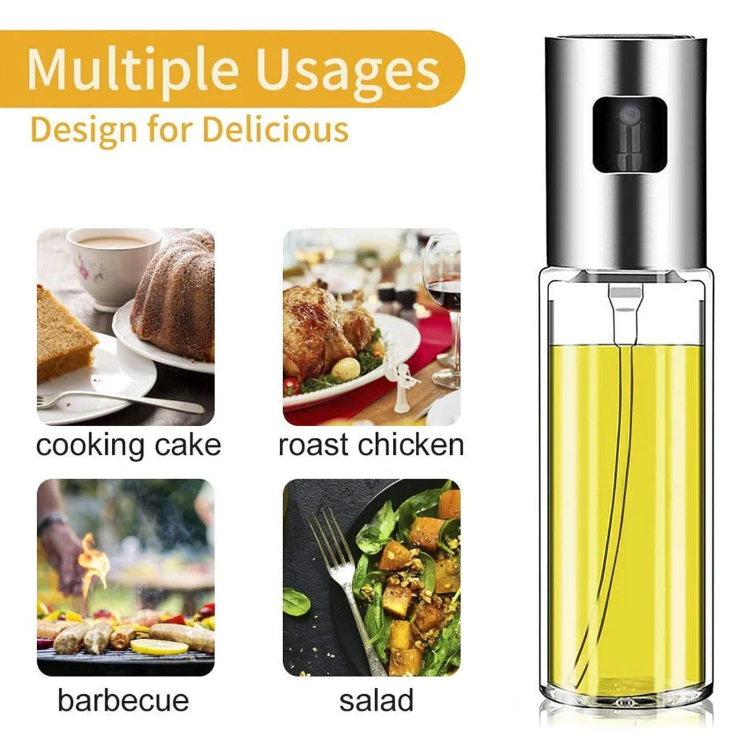 Oil Sprayer Dispenser – 100ml Glass Bottle for Cooking | Own Hydrate