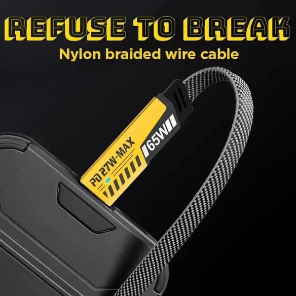 65W 4-in-1 Fast Charging Cable – Durable Multi-Port Charger | Indo Glow