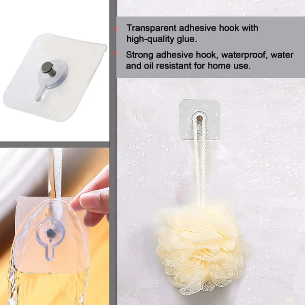 Adhesive Photo Frame Wall Hook – Strong, Damage-Free Hangingn | Pack of 10