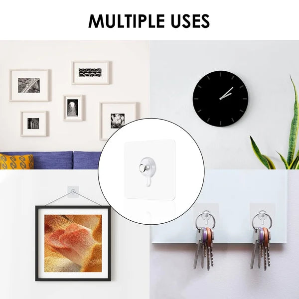 Adhesive Photo Frame Wall Hook – Strong, Damage-Free Hangingn | Pack of 10