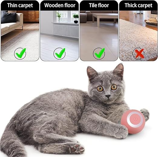 Intelligent 360° Cat Toy Ball – Interactive Play Ball | Pack of 1
