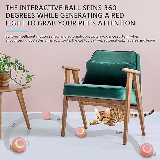 Intelligent 360° Cat Toy Ball – Interactive Play Ball | Pack of 1