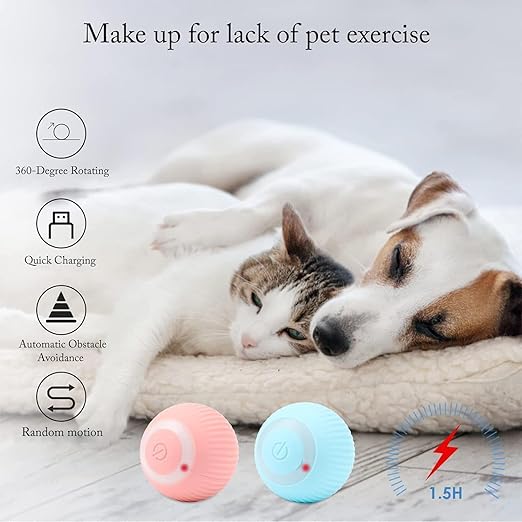Intelligent 360° Cat Toy Ball – Interactive Play Ball | Pack of 1