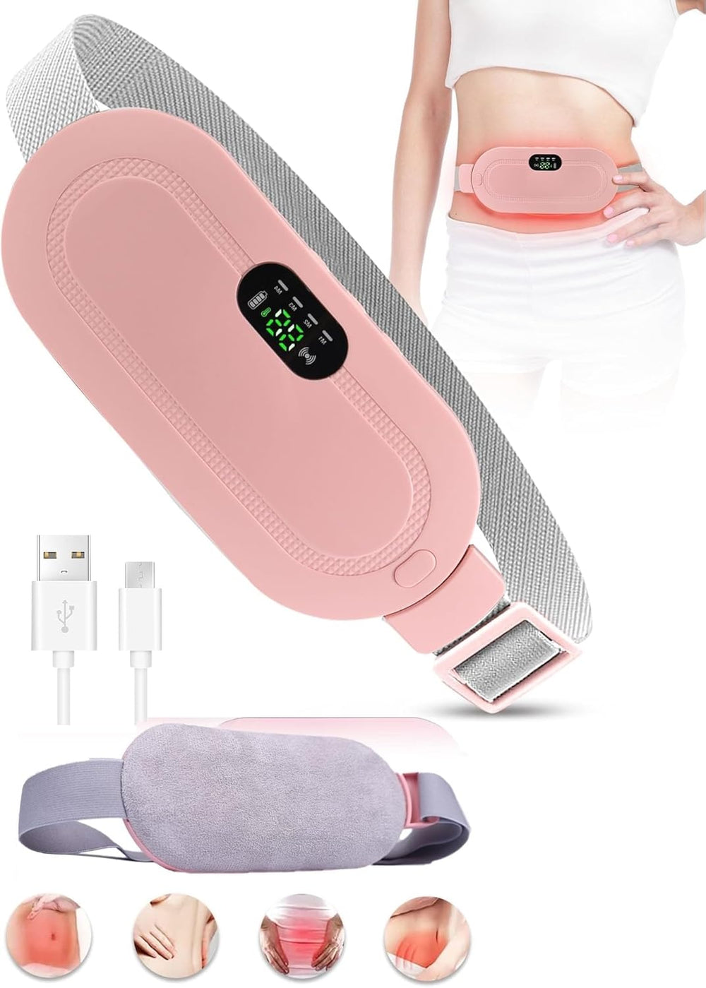 🌸 Period Relief Heating & Massage Belt – Soothing Comfort & Relaxation