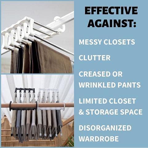 5-in-1 Folding Clothes Hanger – Stainless Steel | Pack of 2
