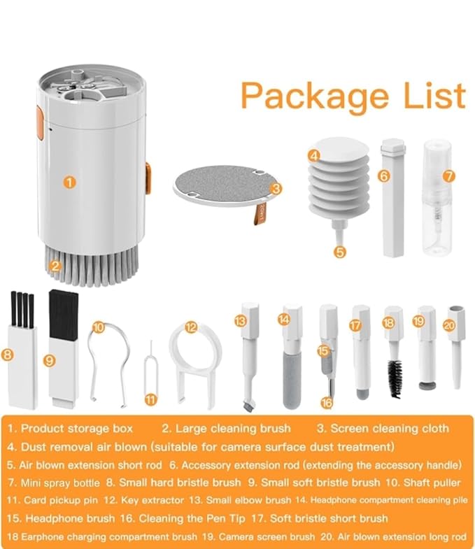 🧼 20-in-1 Electronic Cleaning Kit – Multi-Purpose Device Cleaner