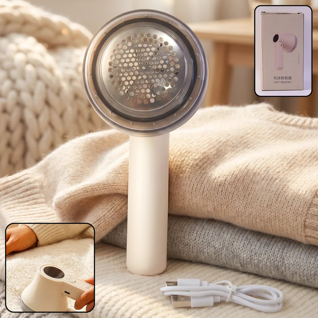 Fabric Shaver – Effortless lint removal for clothes & upholstery