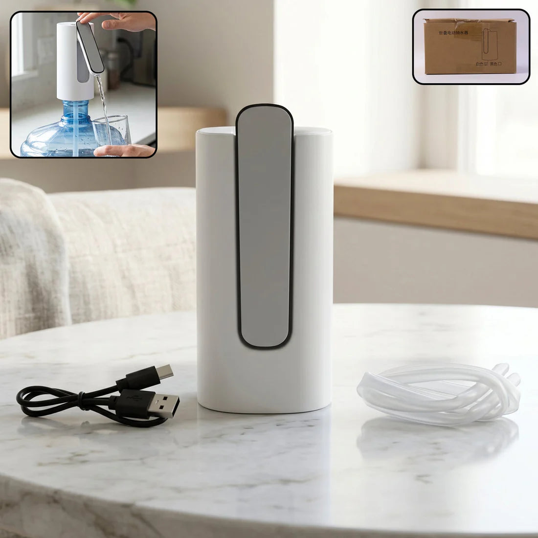 Foldable Electric Water Dispenser Pump – USB Rechargeable & Convenient