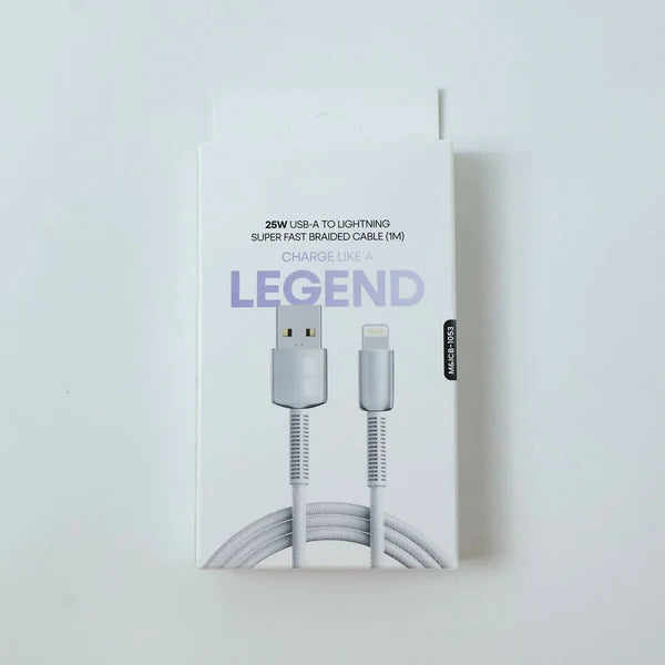 High Speed USB A to Lightning Cable – 25W Fast Charging & Data Transfer