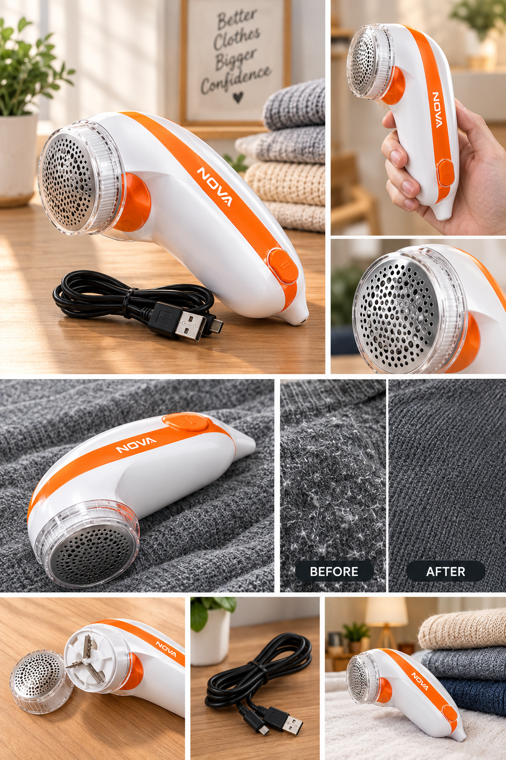 Portable Fabric Lint Remover – Clothes Fuzz & Fabric Hair Remover👕