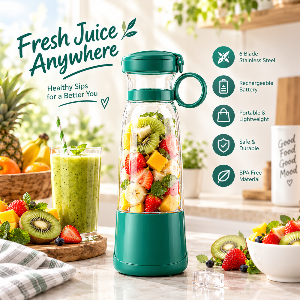 Mini Portable Juicer – Compact Personal Blender for Fresh Drinks