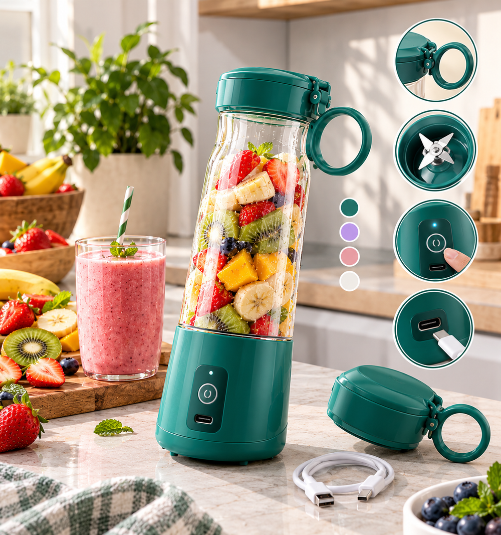 Mini Portable Juicer – Compact Personal Blender for Fresh Drinks