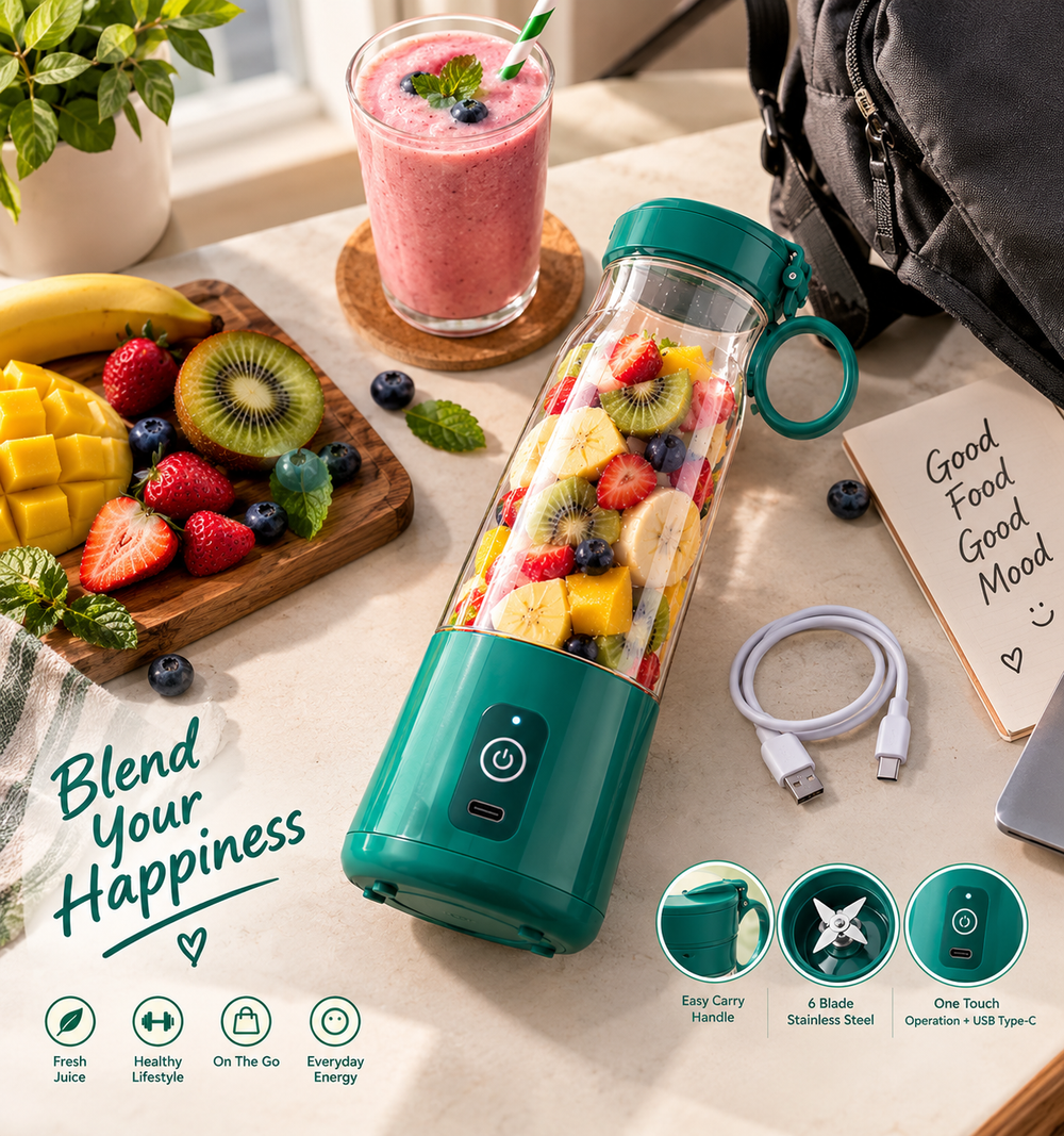 Mini Portable Juicer – Compact Personal Blender for Fresh Drinks
