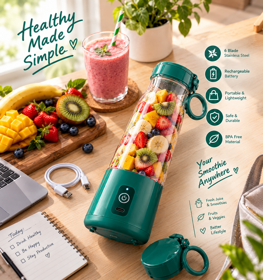 Mini Portable Juicer – Compact Personal Blender for Fresh Drinks