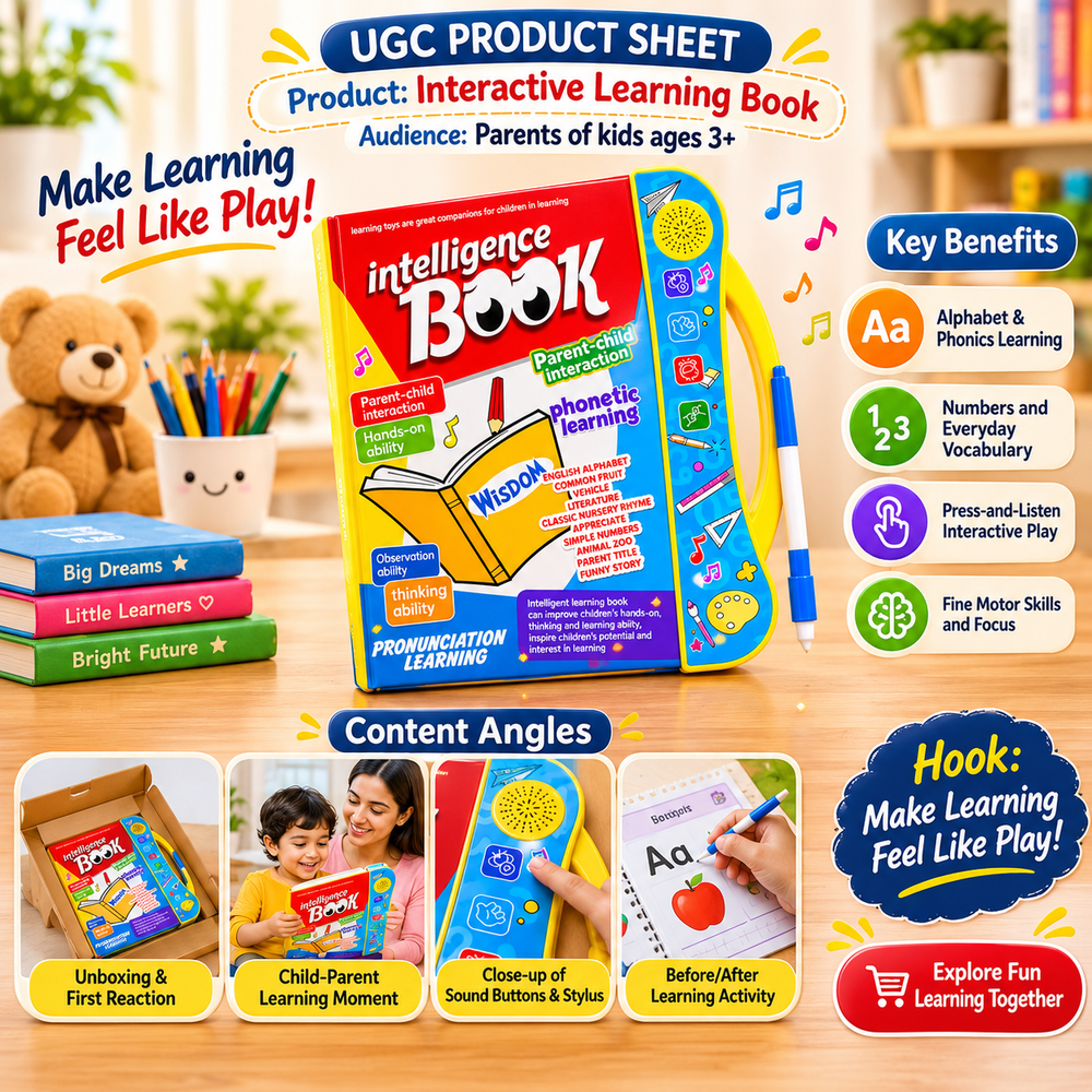 Magical Talking Alphabet Book for Kids – Interactive Early Learning Toy book 📕