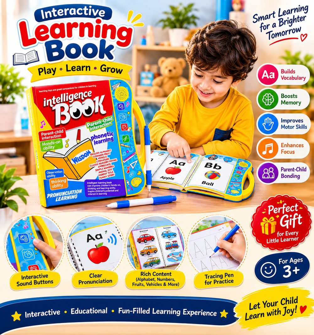 Magical Talking Alphabet Book for Kids – Interactive Early Learning Toy book 📕