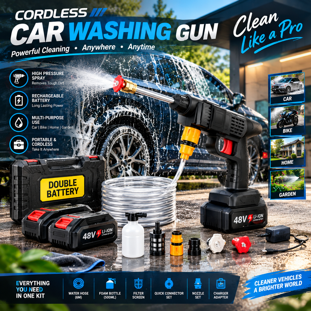 Portable Car Washing Gun – High-Pressure Water Spray Cleaner🧼🫧🧽