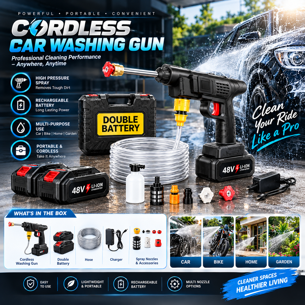 Portable Car Washing Gun – High-Pressure Water Spray Cleaner🧼🫧🧽