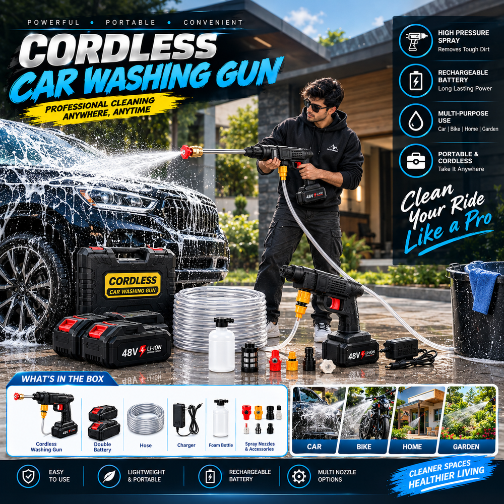 Portable Car Washing Gun – High-Pressure Water Spray Cleaner🧼🫧🧽