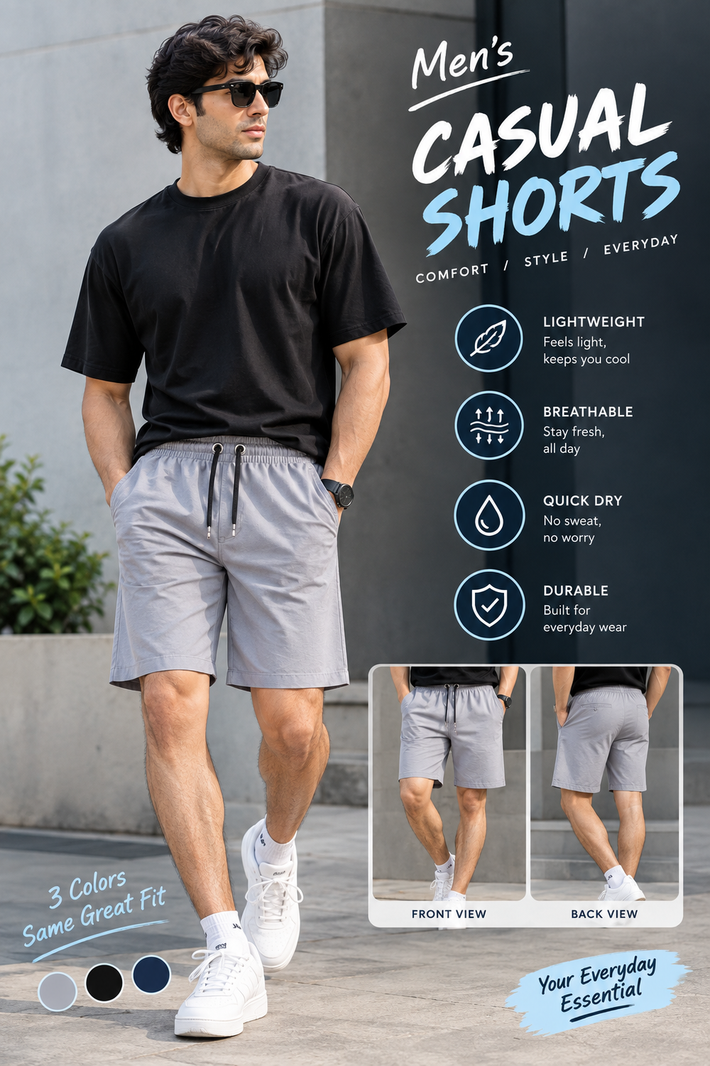 Men’s Premium Capri Shorts – Stylish, Comfortable & Everyday Ready 😎