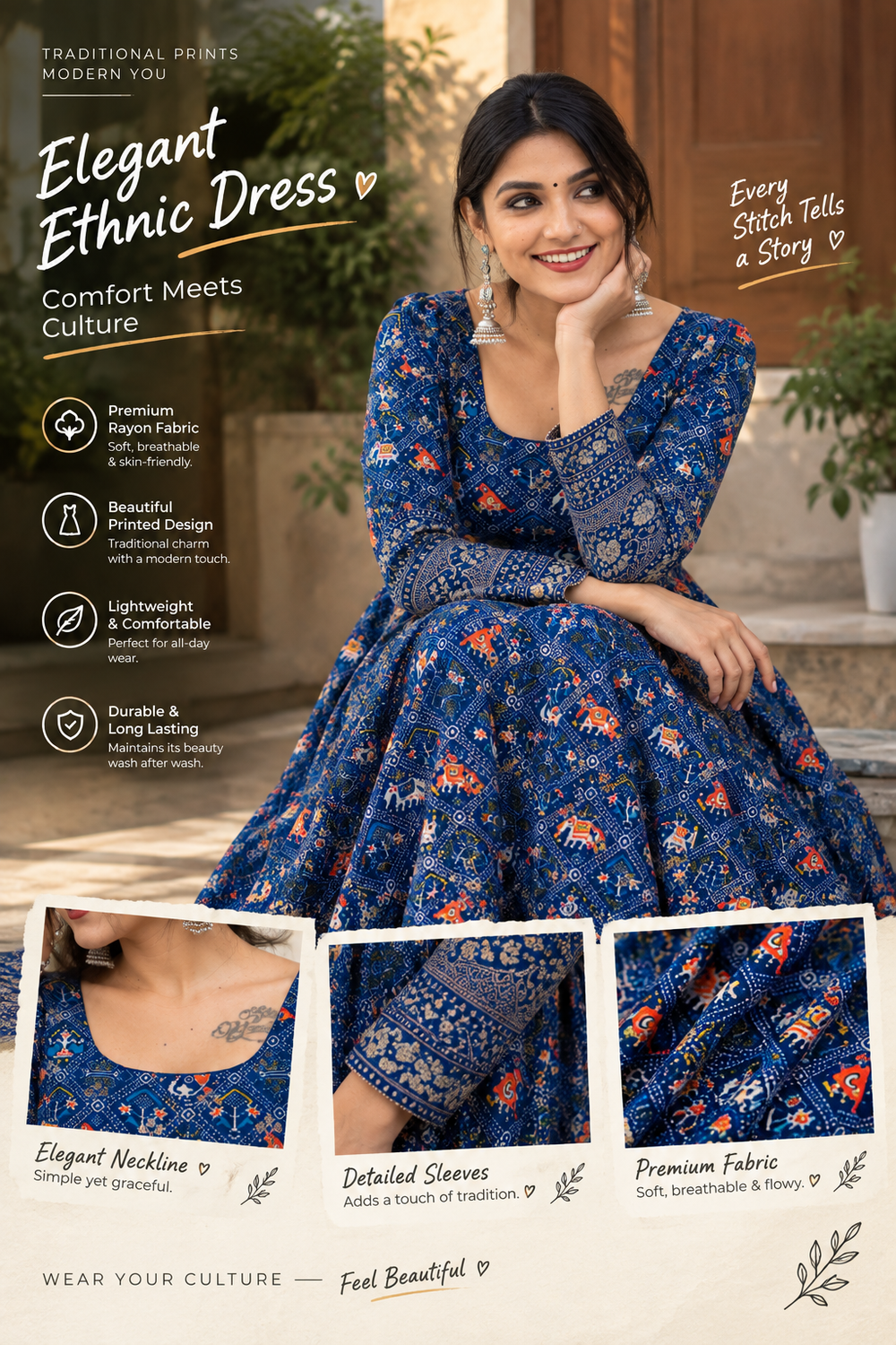 Stylish Printed Georgette Gown for Women – Party, Wedding & Festive Wear
