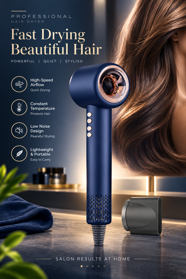 ✨ AeroGlow Pro Hair Dryer – Fast Dry. Effortless Style. - 110000 RPM 2000W High-Speed