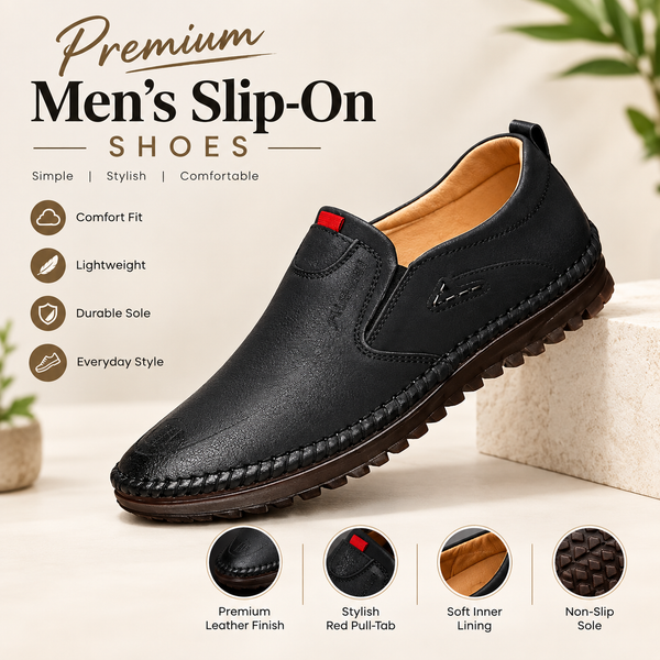 👞 Brawo Black Casual Men’s Loafer Shoes – Stylish & Comfortable Everyday Footwear