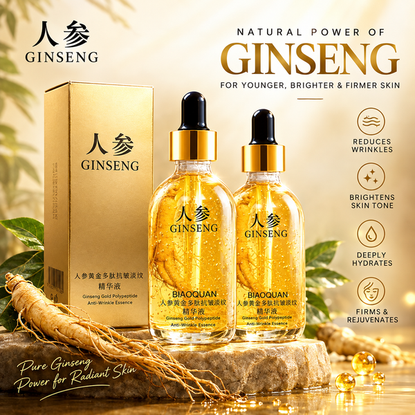 ✨ Ginseng Gold Anti-Wrinkle Serum 💛🌿 – Premium Age-Defying Skincare | 30ml × 2