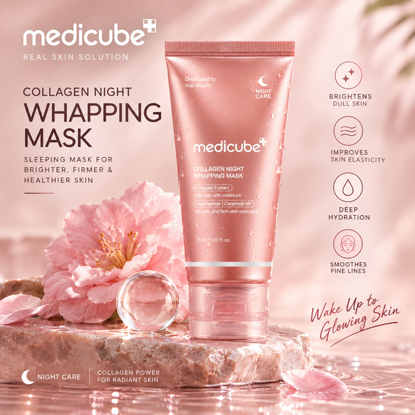 ✨ Medicube Collagen Overnight Wrapping Peel-Off Facial Mask 🌙💎 – Premium Overnight Glow Care | Pack of 1