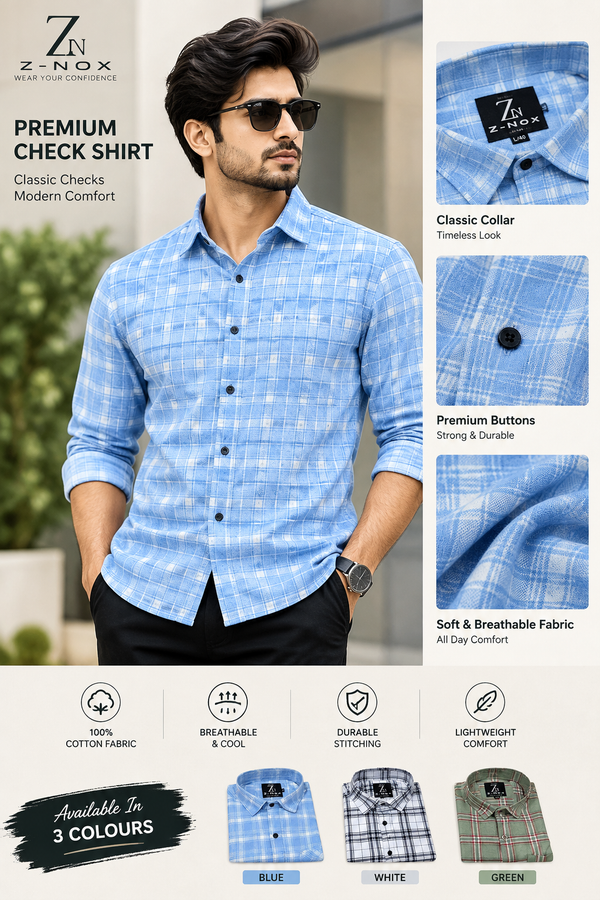 🔥 3 Stylish Check Shirts at One Amazing Price!