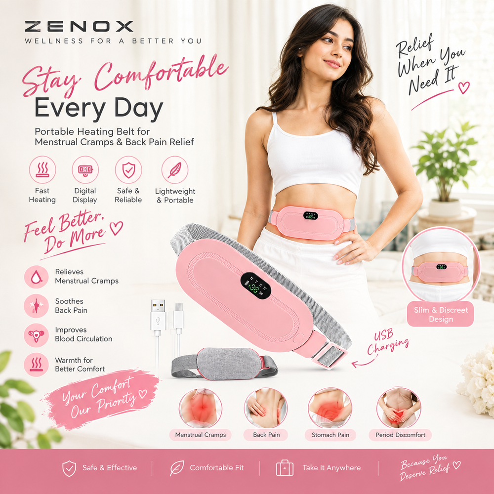 🌸 Period Relief Heating & Massage Belt – Soothing Comfort & Relaxation