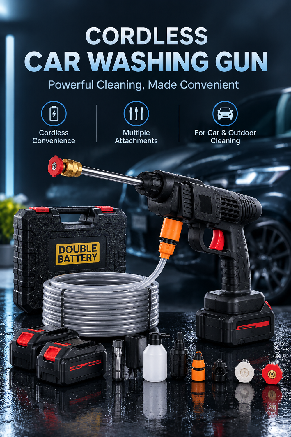 Portable Car Washing Gun – High-Pressure Water Spray Cleaner🧼🫧🧽