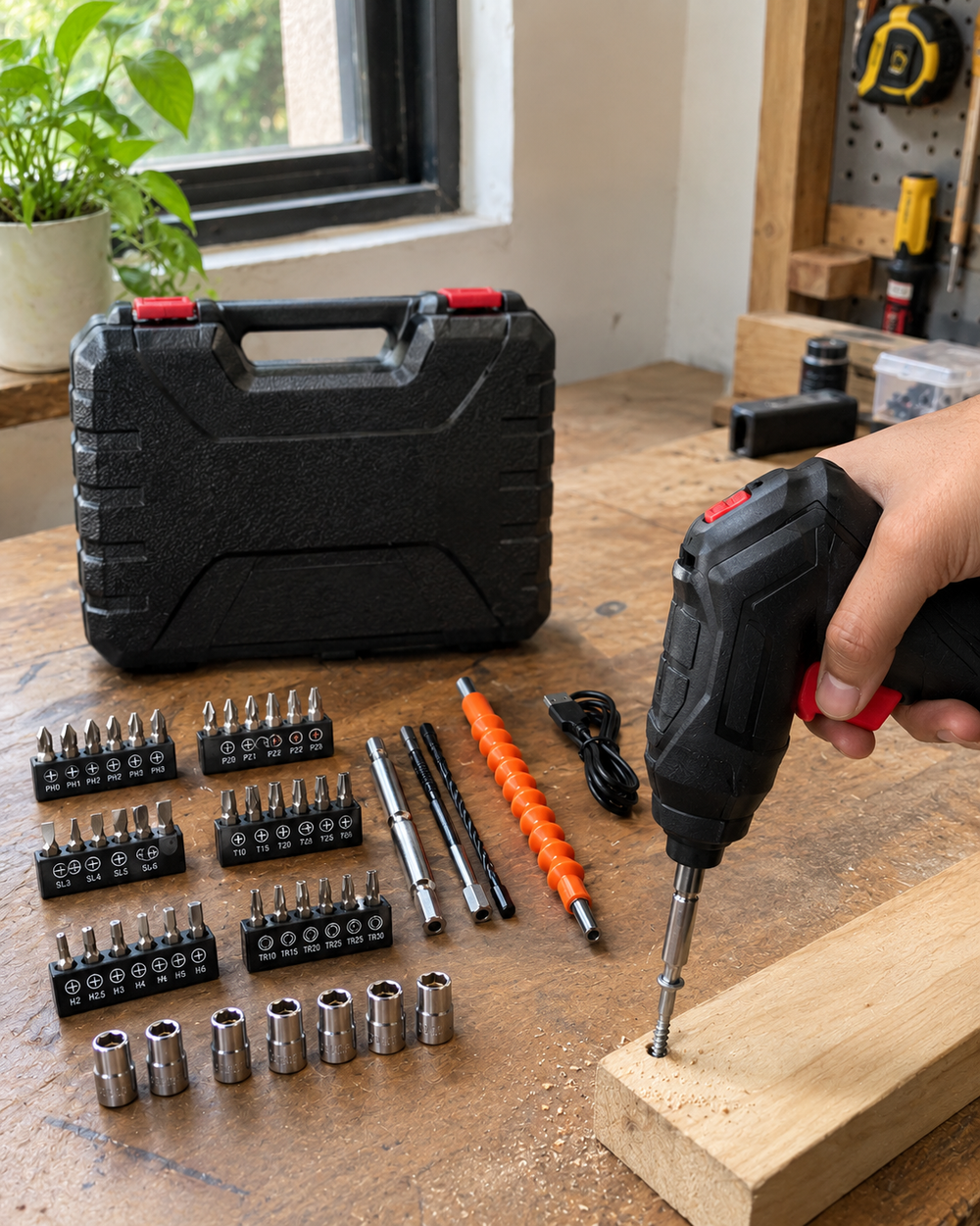 47-in-1 Cordless Screwdriver Set – Rechargeable Electric Screwdriver Tool Kit🪛
