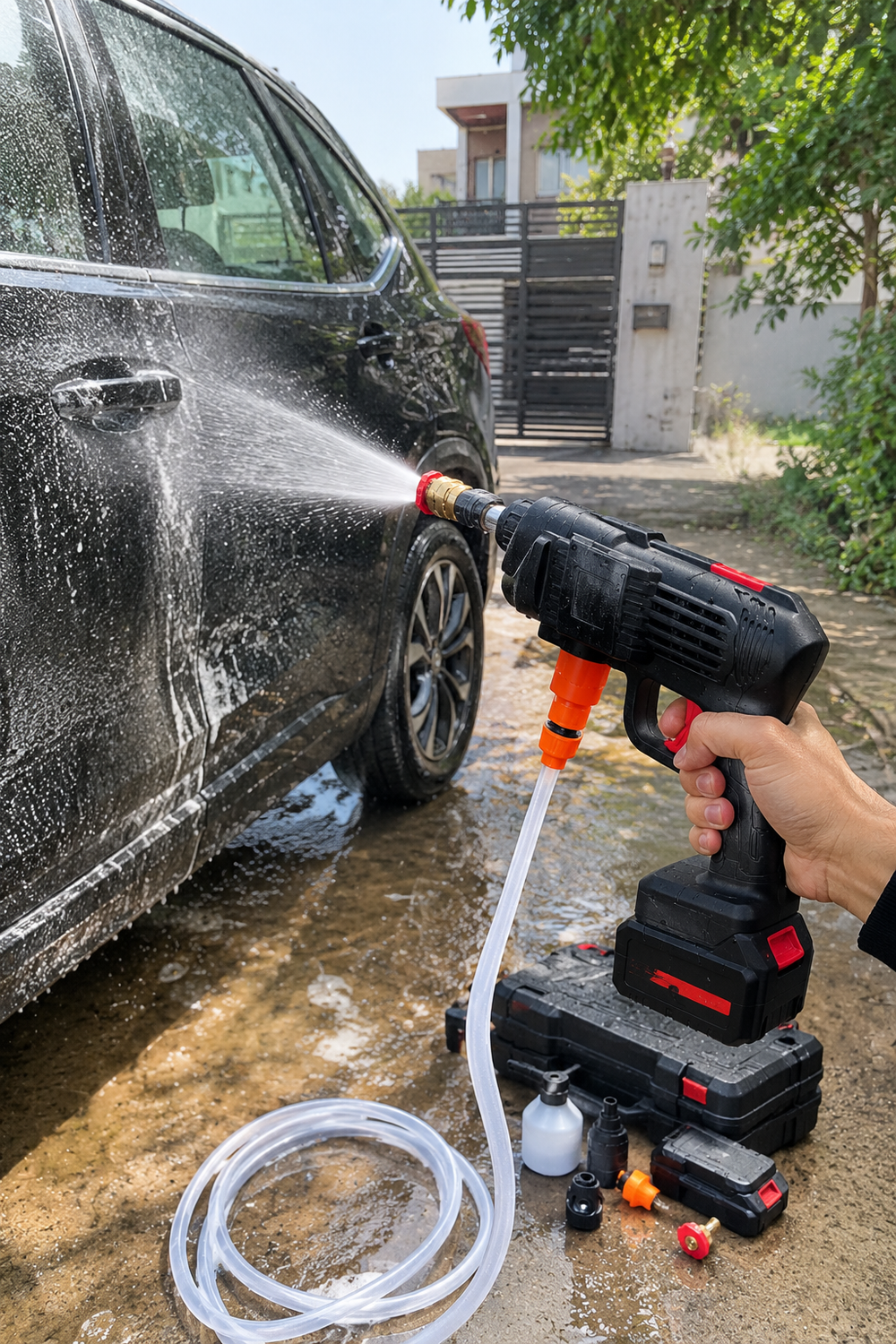 Portable Car Washing Gun – High-Pressure Water Spray Cleaner🧼🫧🧽