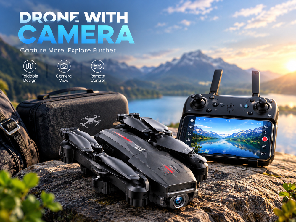 Foldable Drone with Camera – Remote Control Flying Drone