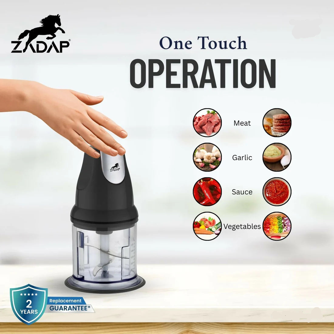 Electric Food Chopper – Fast & Efficient Vegetable Cutter in 850ML Bowl