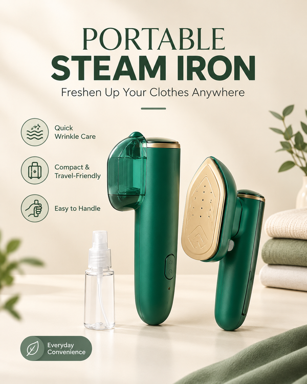 Portable Travel Steamer Iron – Quick & Easy Clothes Care 👔✨