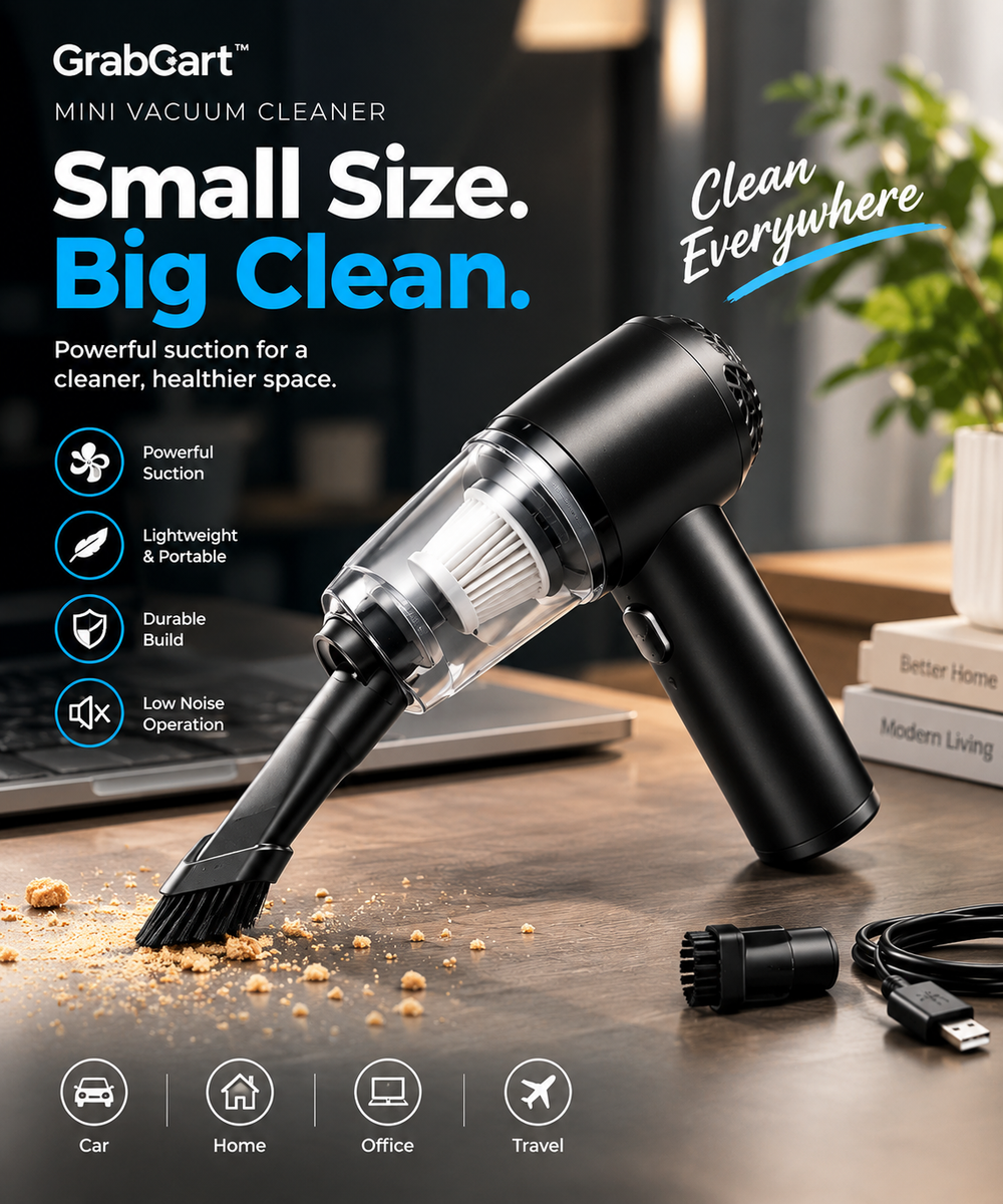 Mini Vacuum Cleaner – Powerful & Portable Cleaning Solution