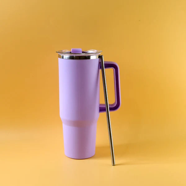 Insulated Tumbler Mug – Large 1200ML Capacity with Handle & Straw