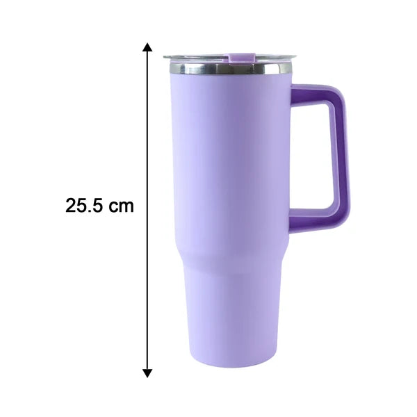 Insulated Tumbler Mug – Large 1200ML Capacity with Handle & Straw