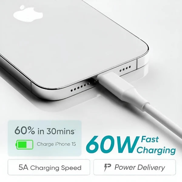 Type C to Type C Cable – 3A Fast Charging & Data Transfer