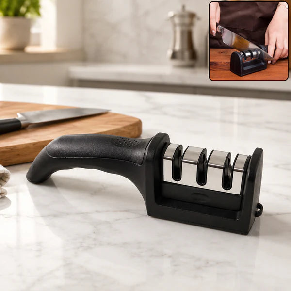 3 Stage Manual Knife Sharpener Tool for Steel and Ceramic Knives