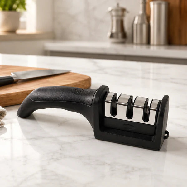 3 Stage Manual Knife Sharpener Tool for Steel and Ceramic Knives