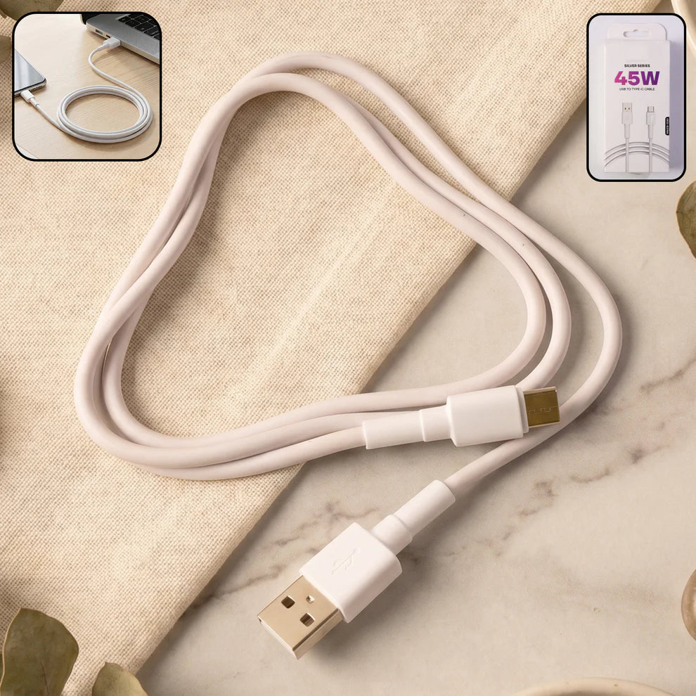 Type C Cable for Smartphones, Tablets & other Type C devices, 480Mbps Data Sync, Quick Charge 3.0 (colour White))