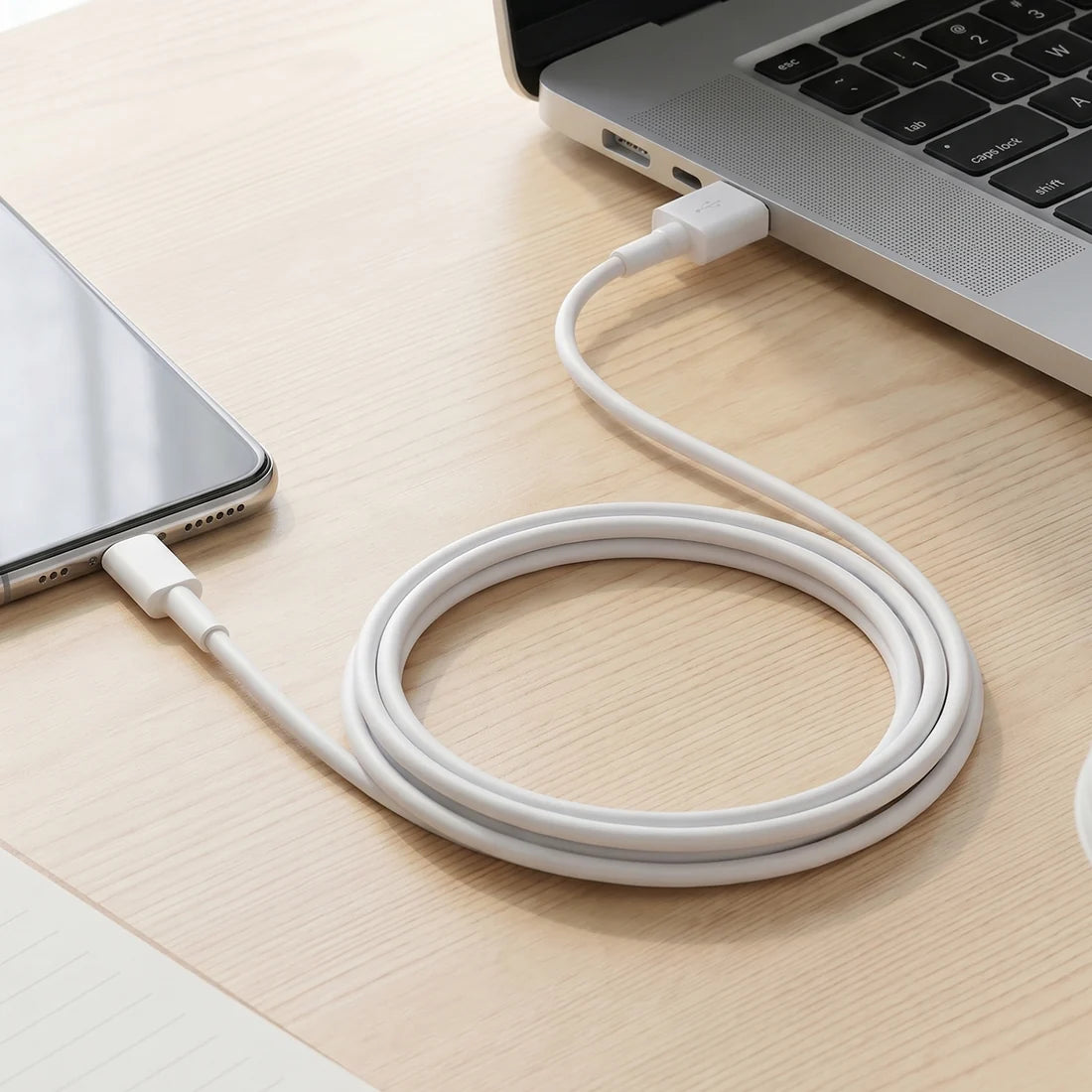 Type C Cable for Smartphones, Tablets & other Type C devices, 480Mbps Data Sync, Quick Charge 3.0 (colour White))