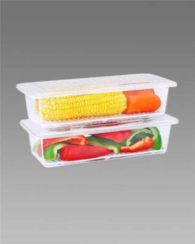 🧊 Fridge Storage Containers – Space-Saving Organizer | Pack of 2